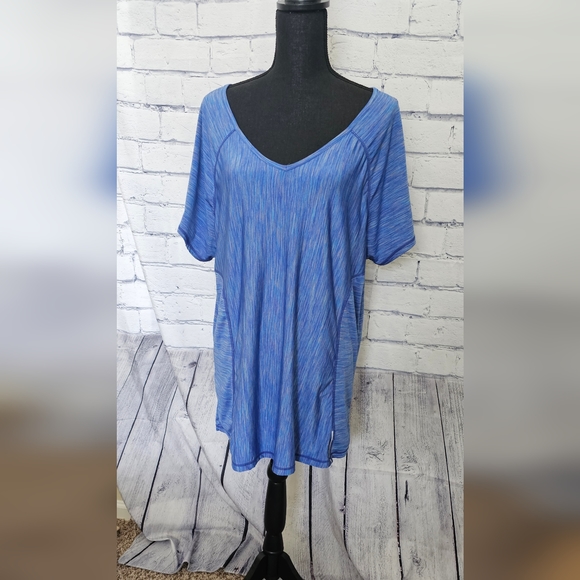 90 Degree By Reflex Blue Short Sleeve Tee - Picture 1 of 4